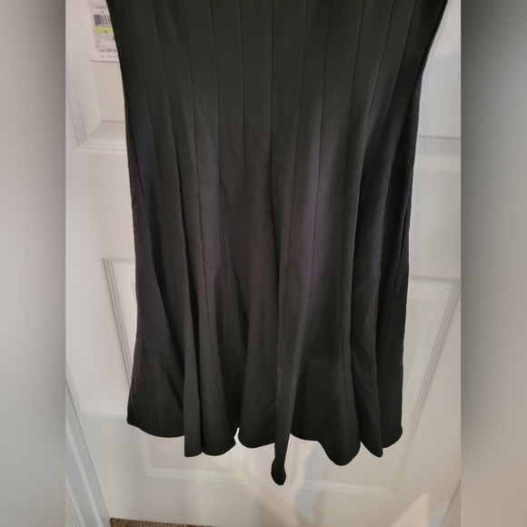 Calvin Klein Pleated Fit & Flare Sleeveless Black Dress Size 4 - Picture 6 of 7